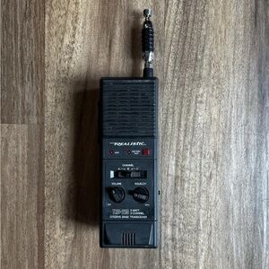 Realistic TRC-219 Black Handheld CB Two-Way Radio - Portable Transceiver